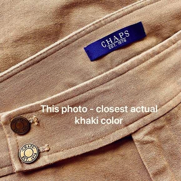 Chaps Classic Capri Khaki Pants , Relaxed Fit Capri Pants , Womens Capri Jeans - Picture 9 of 9